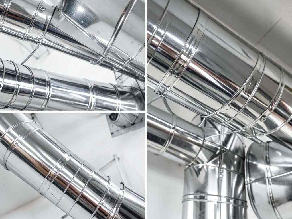 HVAC ductwork after GLFM cleaning — spotless and gleaming
